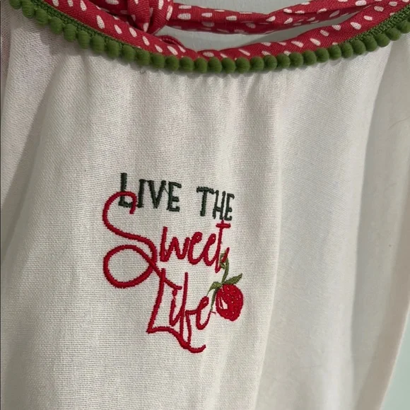 Colorful Strawberry Pattern Apron - Picture 3 of 5